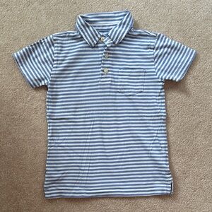 Crewcuts Light Blue and White Striped Polo Shirt